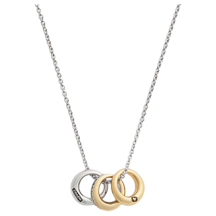 Coach Logo Metal Necklace Unisex necklace Gold CY087-A31 F,Gold