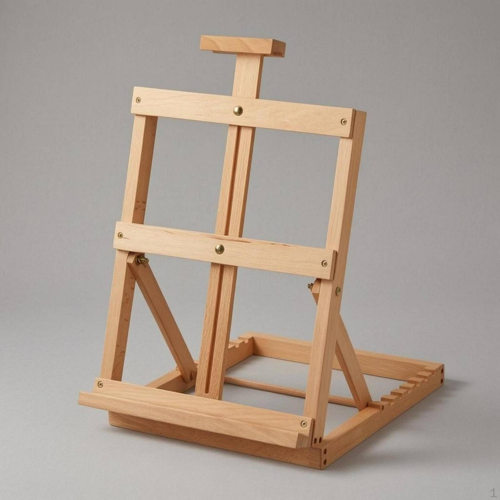Desktop Folding Easel Foldable Adjustable Beech Wood W07c