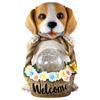 Creative Solar Night Light Cute Dog Desktop Decoration American Outdoor Garden Simulation Animal Luminous Resin Decoration