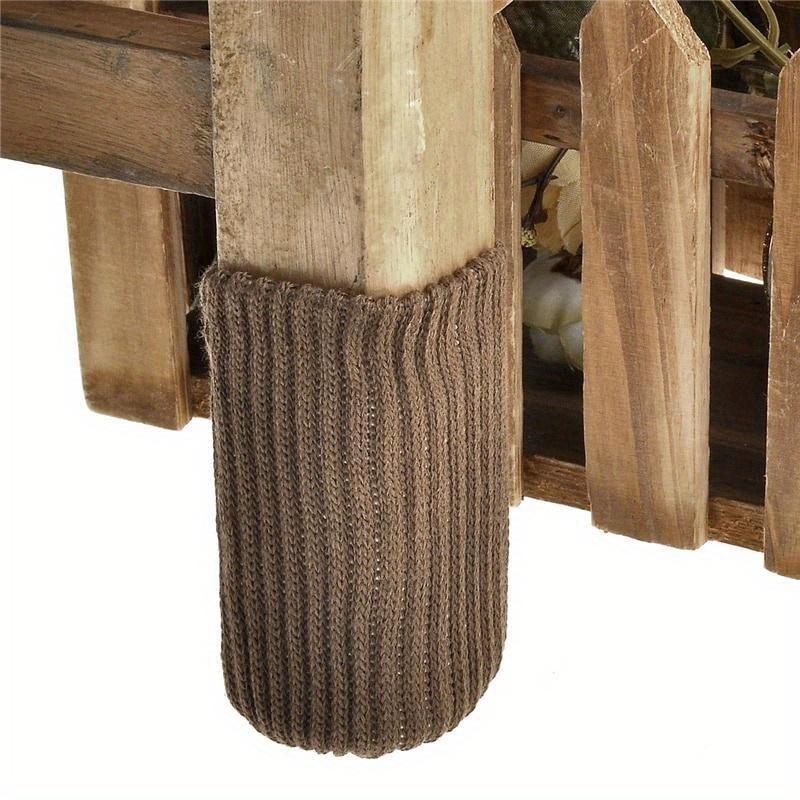 4Pcs Chair Leg Socks Cloth Gloves Floor Protection Knitting Wool Socks Furniture Feet Protectors