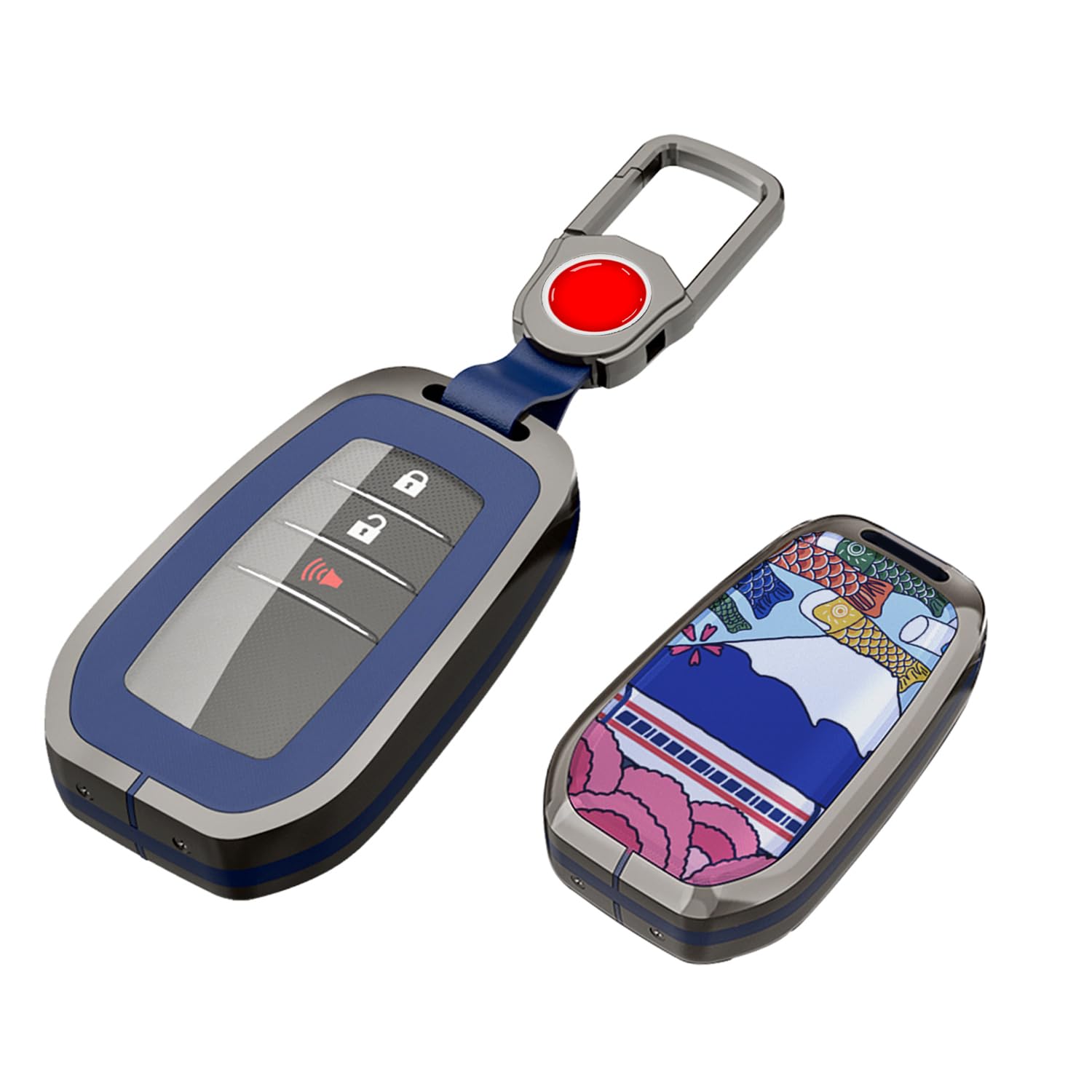 

Чехол для смарт-ключа для Toyota Sienta Yaris Mark X Yellow Label Mirai из ТПУ, противоударный и модный держатель для смарт-ключа с японской эстетикой синий
