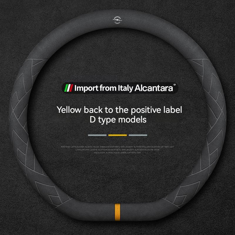 

For Opel OPCline ASTRA CORSA INSIGNIA MOKKA VECTRA GTC Tigra Suede Leather Car Steering Wheel Cover Anti-slip Auto Accessories