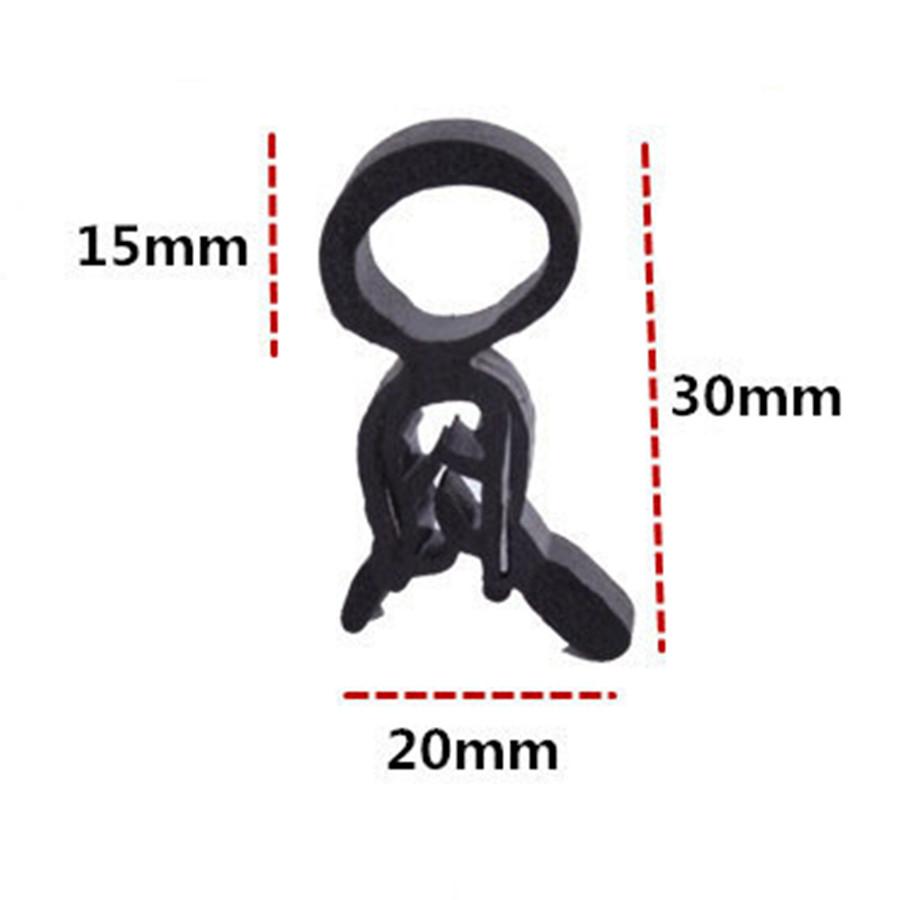 4m/13ft Rubber Built-in Stainless Car Door Edge Engine Hood Trunk Sealing Strip