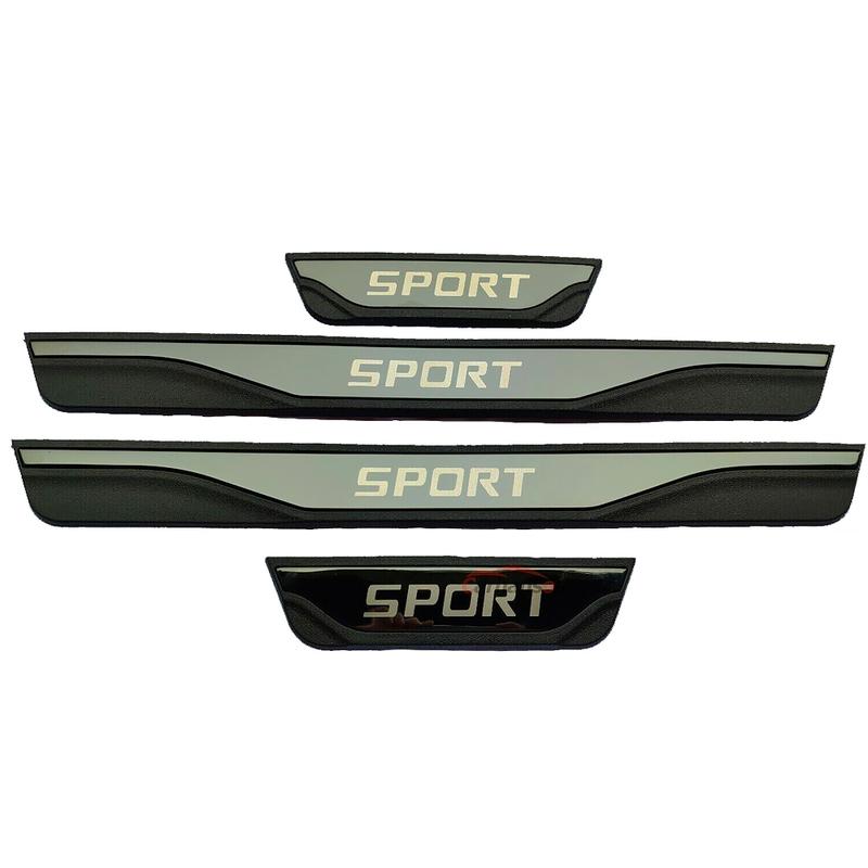 For Kia Seltos Car Door Sill Scuff Plate Strip Protector Accessories Auto Threshold Pedal Trim Stickers