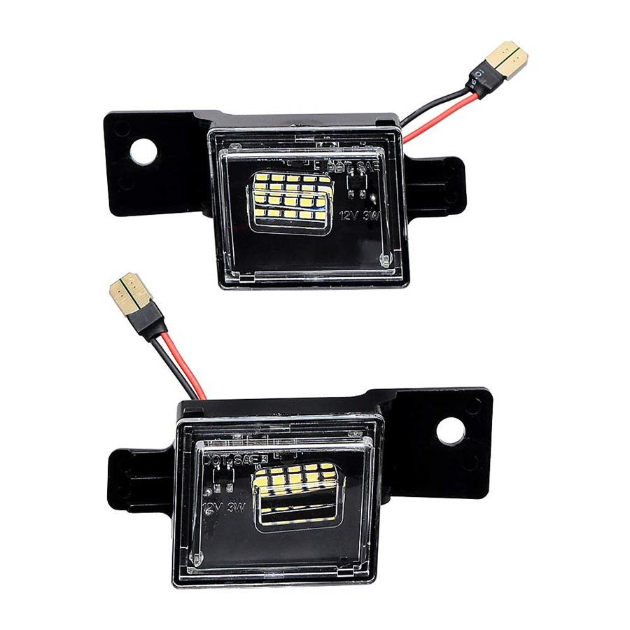 2Pcs LED Tail License Plate Light For Chevy Silverado GMC Sierra 1500 2500 3500