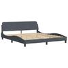 Bed Frame without Mattress Dark Grey 180 x 200 cm Velvet
