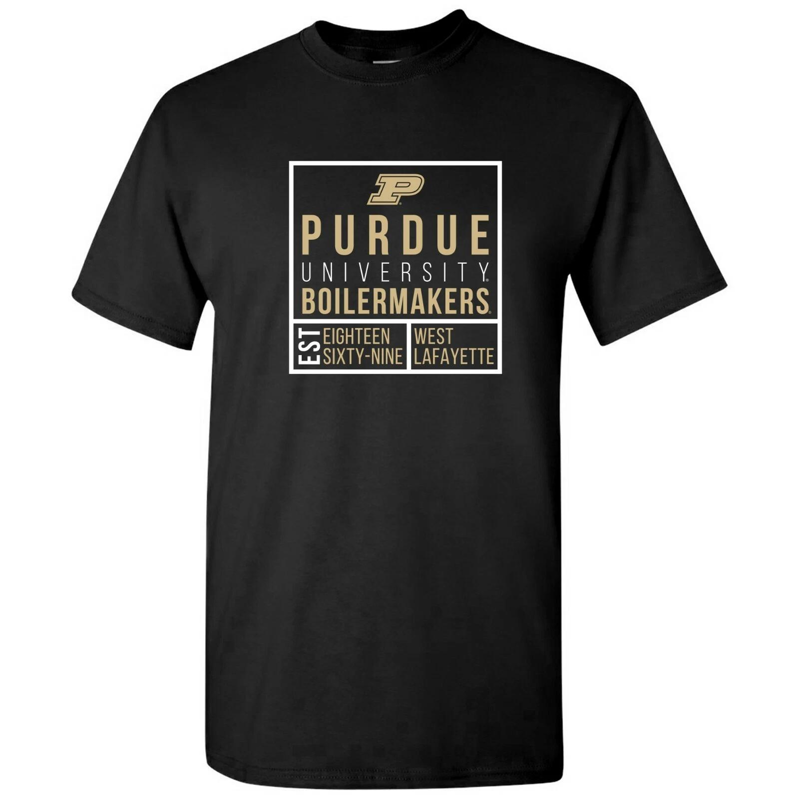 Purdue Boilermakers Box Label Short Sleeve T-Shirt - Black 3XL