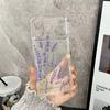 Elegance Purple Lavender Pattern Transparent Phone Case For iPhone 17 11 13 12 15 14 16 Pro Max XS XR X 15 Plus 17 Air 16E Cover