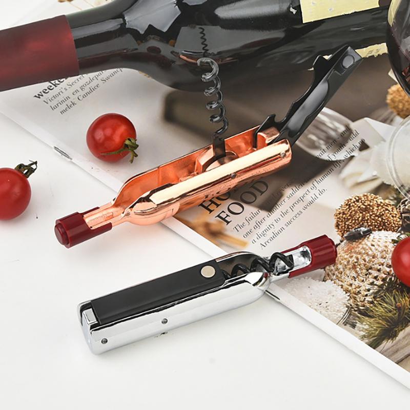 1Pcs Magnetic Folding Wine Bottle Opener Creative Shape Labor-saving Stainless Steel Red Wine Opener Beer Cap Removing Gadget