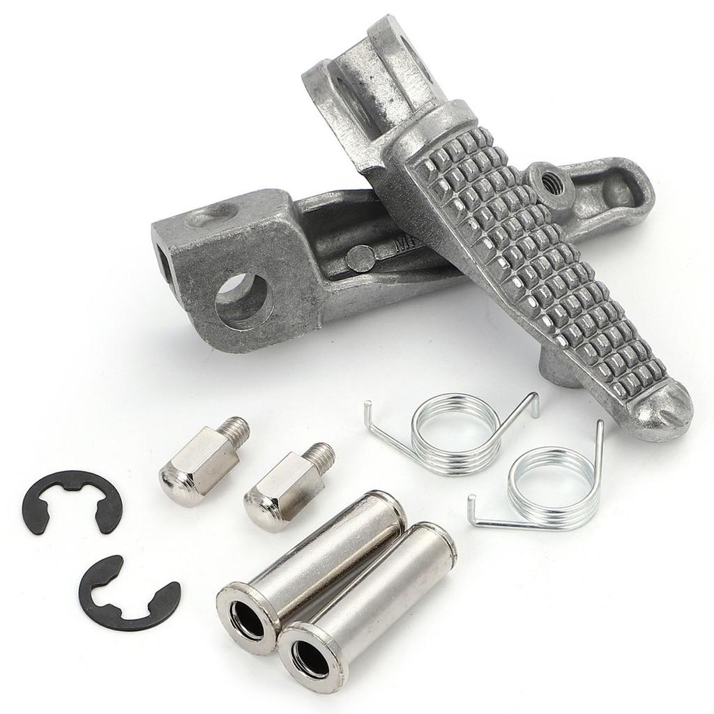 Calm Wish Motorcycle Yamaha Motorcycle Pegs Aluminum Step Bar YAMAHA Foot Rest YZF XJR Silver Left and Right Set Universal