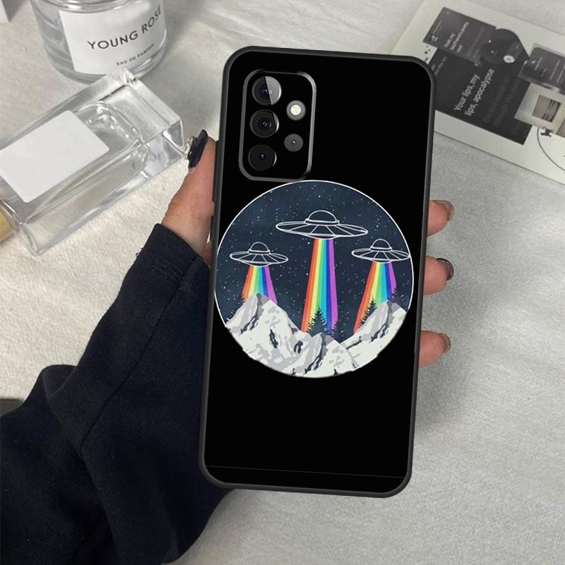 Cartoon Space Alien UFO Case For Samsung Galaxy A56 A36 A16 A33 A13 A23 A52 A32 A12 A54 A34 A14 A53 A15 A35 A55 A17
