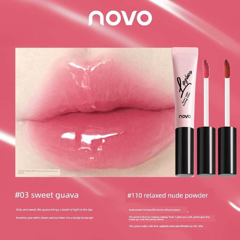 Novo Lip Gloss Mirror Finish Water-Glossy Light Mist Lip Balm Moisturizing Hydrating Glossy Plump Lips Lip Gloss
