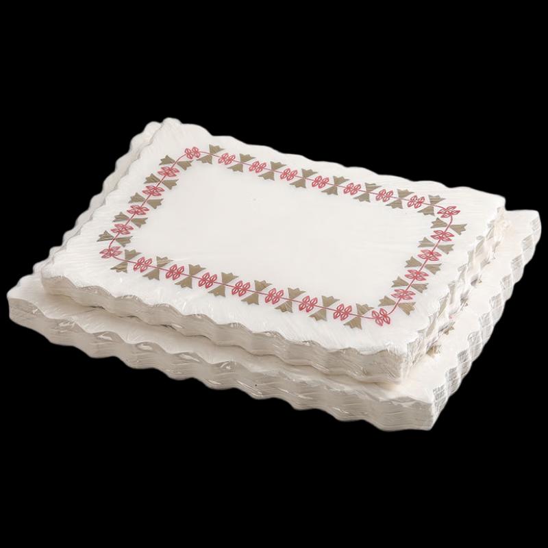 Ru Han Square Scalloped Paper Placemats