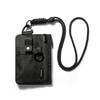 Minimalist RFID Blocking Small Wallet with ID Window, Id Case Wallet with Lanyard Keychain for Cards,Cash