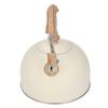 Whistling Kettle Stainless Steel Tea Kettle 2.5L Whistling Tea Pot Ergonomic Handle Teapot Beige