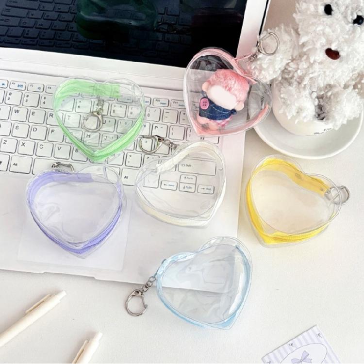 Bolsa Transparente para Exhibición de Figuras con Llavero Bolsas Portátiles Pequeñas para Guardar Muñecas Estuche Portátil con Llavero Regalo para Mujeres