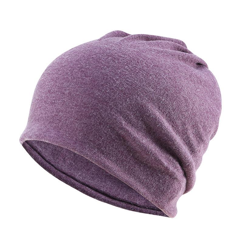Casual Plain Beanie Hat for women men Spring Cotton Slouchy Beanie for Women Knitted Bonnets Hat Ladies Black Skullies Cap