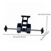 Rear Axle with Brackets Black Assembly Metal for DIY Builders,