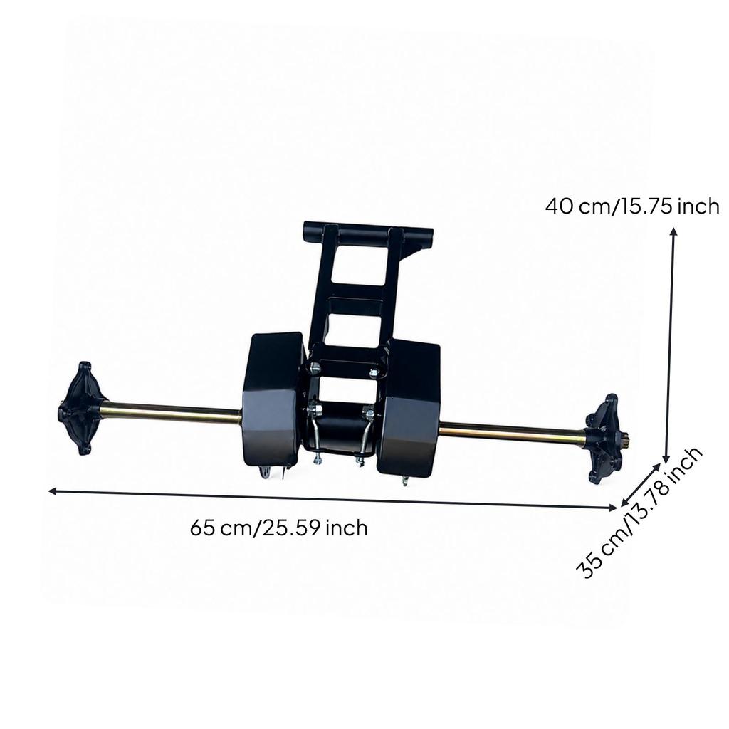 Rear Axle with Brackets Black Assembly Metal for DIY Builders,