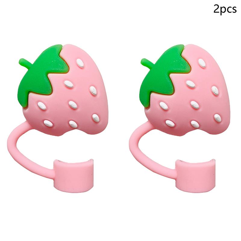 

Strawberry Straw Lid Reusable Lid Protector Silicone Drinking Water Plug Straw Plug Tip Hole белый