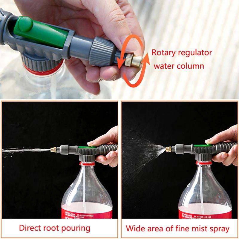 Manual High Pressure Air Pump Sprayer Adjustable Drink Bottle Spray Head Nozzle Garden Watering Tool Sprayer Agriculture Tools