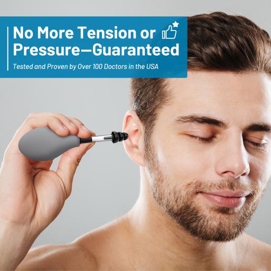 Silicone Ear Pressure Device for Tension Relief Headache Reduction Inner Ear Massage Tool Release Pressure Activate Nerves Portable