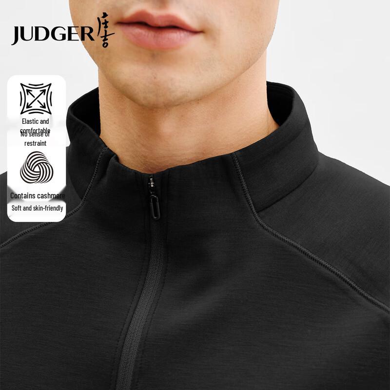 

Zhuangji Men s Soft Cashmere Blend Stand Collar Half-Zip Sweatshirt 185/100A