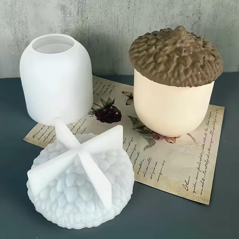 Pine Cone Silicone Jar Resin Mold with Lids Epoxy Resin Casting DIY Jewelry Storage Box And Candy Making Top Quality New