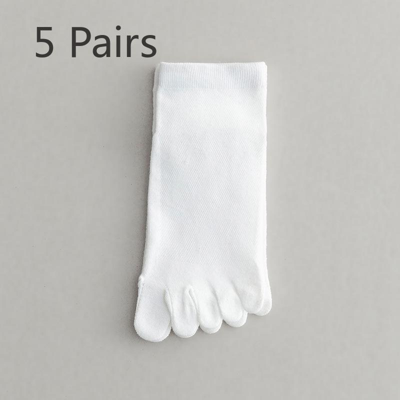 5 Paar Herren Sommer Dünne Atmungsaktive Mesh Antibakterielle Schweißabsorption Deodorant Socken 5 Pairs weiß