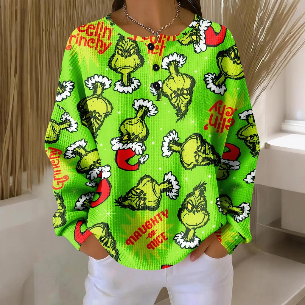 Women's Casual Shirts Long Sleeve Tops Button Up V Neck Loose Knit Fall Favorites For Women