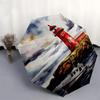 1pc Lighthouse Boat Automatic Folding Umbrella, Heavy Duty 8 Rib Iron Frame,  Suitable for Travel, Daily Use, Birthday, Decor Gift M0105111