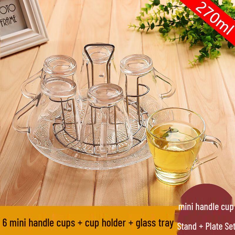 Zhuopu Heat-Resistant Glass Teacup Set (6-Pack)