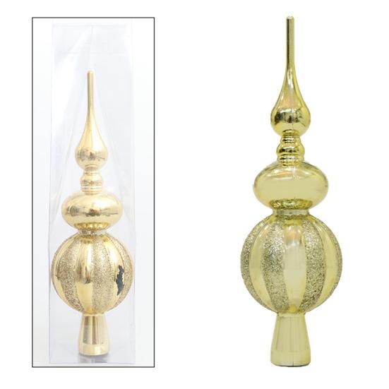 Christmas Tree Topper Xmas Glitter Treetop Topper Anti-slip Bottle Gourd Shape Christmas Tree Decoration Create Atmosphere Party Decor