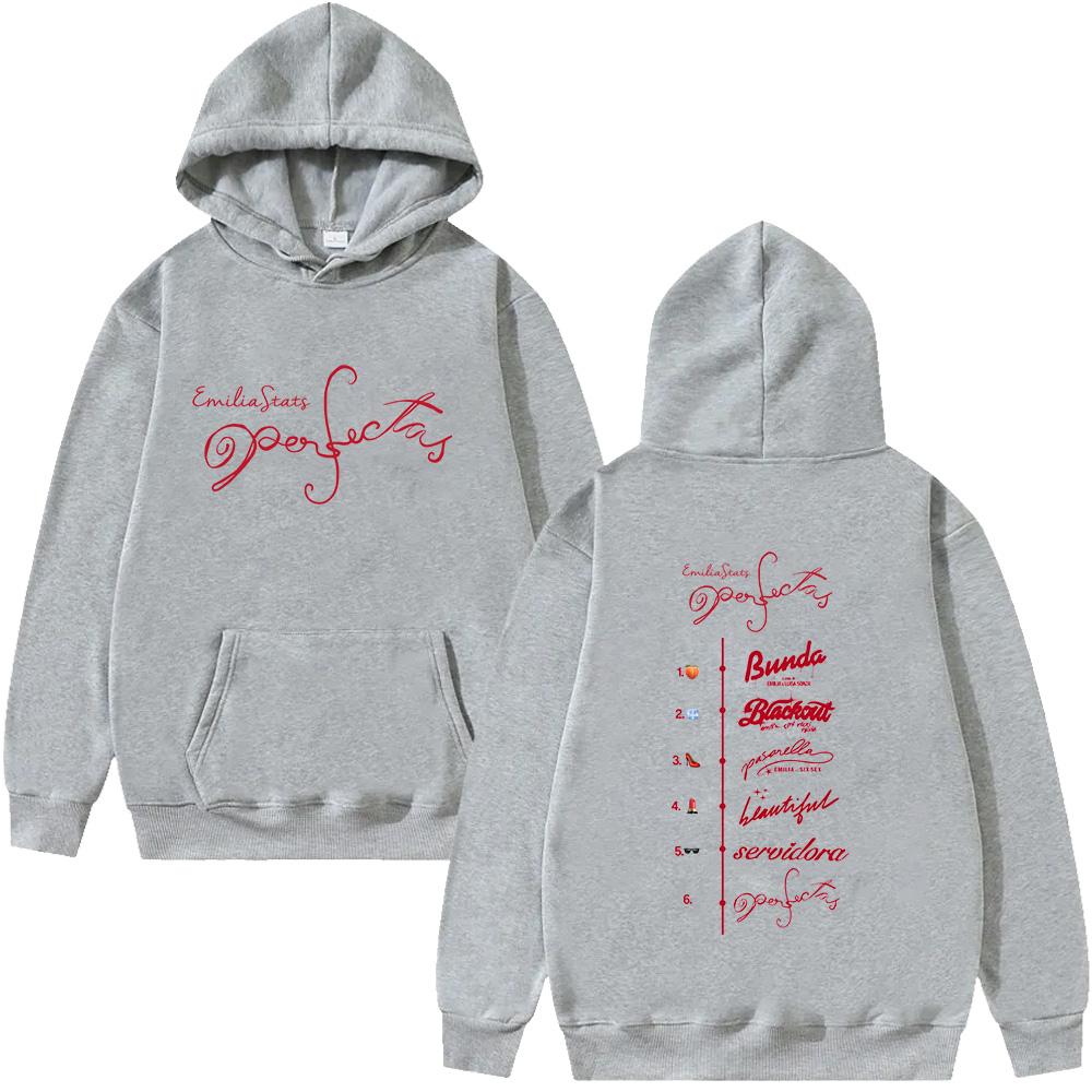 Emilia Mernes Perfectas Graphic Hoodie Perfectas Emilia Fashion Hoody Man Woman Long Sleeve Sweatshirt Hip Hop Aesthetics Hoody