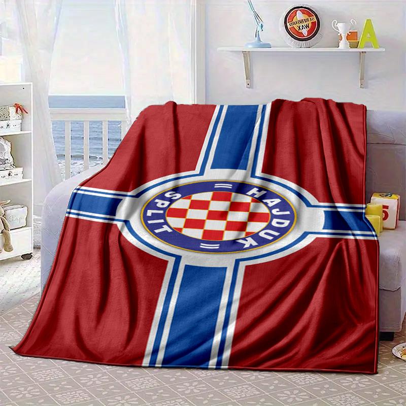 HNK Hajduk Split Coperta Portatile/Coperta Morbida Coperta da Letto Adatta per Viaggi Campeggio Soggiorni Uffici Divani Regali per Fan
