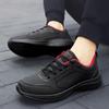 Fashion Men Leather Sport Shoes Black Running Shoes Outdoor Waterproof Sneakers Men Big Size 46 Lightweight Athletic Sneakers for Men