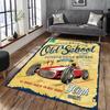 Retro Motorcycle Car Carpet 3D Printed Carpet Living Room Classic Retro Racing Big Carpet Home Decor Bedroom Anti-Slip Floor Mat