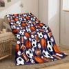 The Pattern Features Various Sports Balls. for All Seasons Blanket Lunch Break Throw Gift