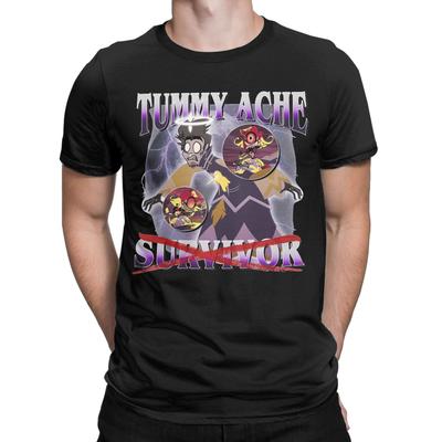 Adam Hazbins Hotel T-Shirts Men Tummy Ache Survivor Funny Pure Cotton Tee Shirt Round Collar Short Sleeve T Shirt Plus Size Tops