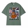 Baby Cute Monkey Punch Graphic Funny T Shirts Unisex Harajuku Summer Short Sleeve T Shirt Men Cotton Crewneck Tshirt Streetwear