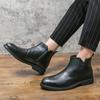 Black Original Chelsea Boots for Men Luxury Brown Business Ankle Boots Short Men's Formal Cowboy Boots Clubs Casual Men Boots
