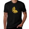 Adorable Lemon Pattern TShirt Basic Solid Color Short Sleeve Cotton Top