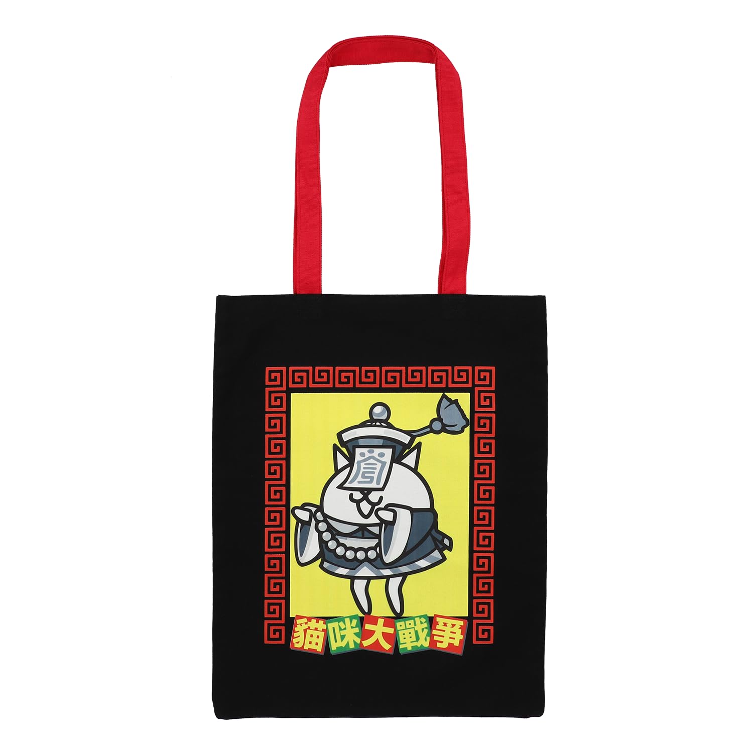 [Нянко Дайшоутен] Сумка-шоппер, Черная, Кот Цзянши