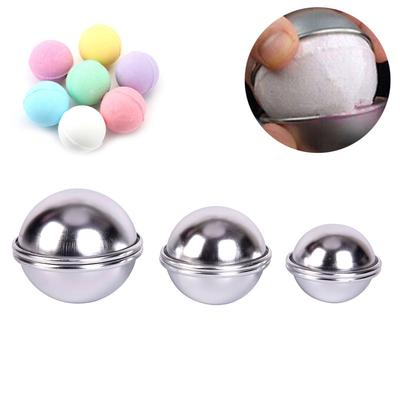 6 Adet/3 Takım Diy Banyo Alüminyum Alaşımlı Banyo Bombası Kalıp Top Şekli Araçları