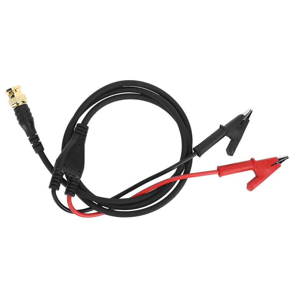 P1061 Pure Copper BNC Plug to 10mm Opening Range Insulated Clip Test Cable Wire