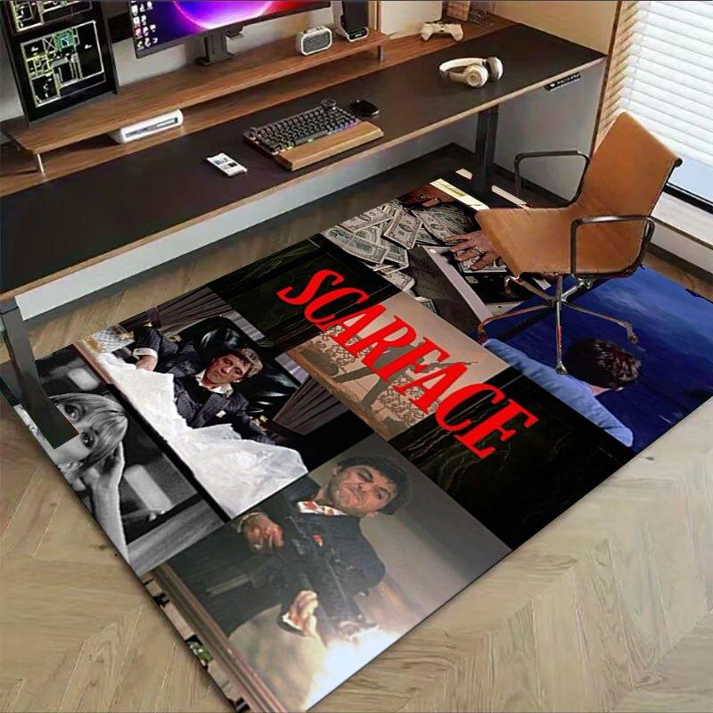 1pc Scarface Office Carpet Chair Mats Soft, Comfortable, All Season,Perfect for Home, Bedroom, or Office Decor, Perfect Gift for