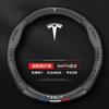 Kohlefaser Auto Lenkradabdeckung Atmungsaktiv Anti-Rutsch Lenkradbezüge für Model 3 Model X Model S Model Y Zubehör