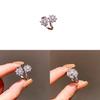 Zircon Flower Minimalist Silver Tone Ring For Ladies Casual Dress Accessory