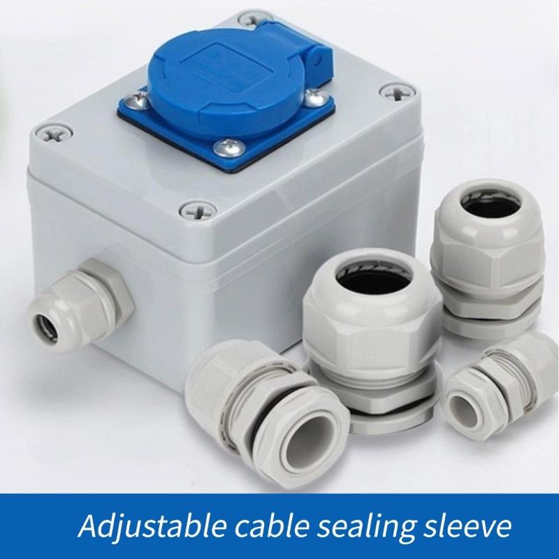 40Pcs Cable Glands Waterproof Adjustable 3-15mm Cable Connectors with Gaskets Waterproof Cable Bushings Accessories