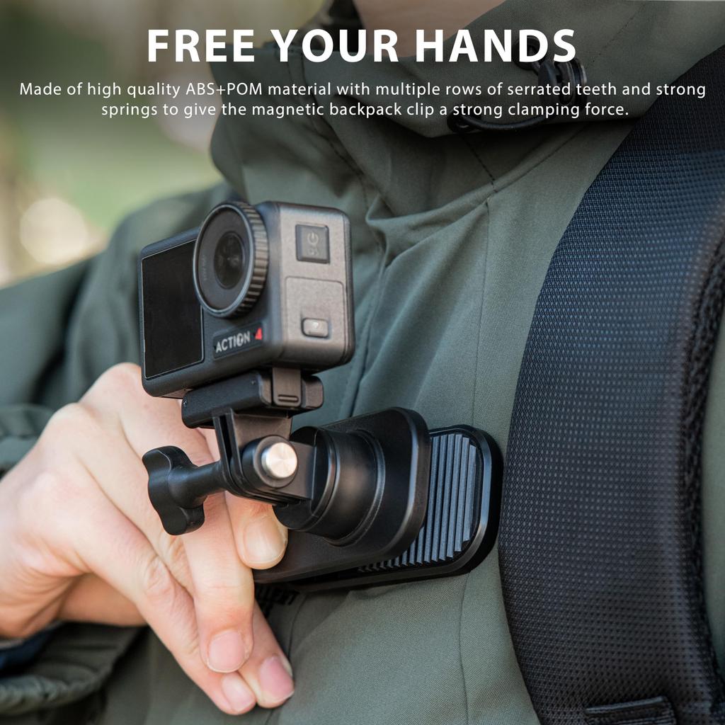 Für OSMO Pocket 3 360° Rotation Rucksack-Clip-Halterung Schultergurt Zubehör für DJI Pocket 3/OSMO Pocket/Action-Kameras